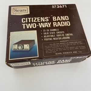 Vintage Sears 573671 Radio 23 Channel Transceiver Woodgrain Solid State Circuits